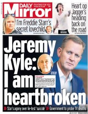 Daily Mirror () Newspaper Front Page for 16 May 2019