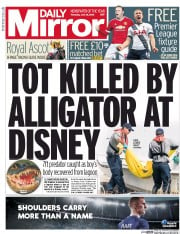 Daily Mirror () Newspaper Front Page for 16 June 2016