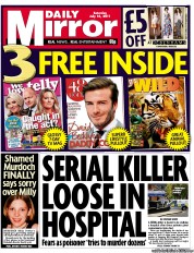 Daily Mirror () Newspaper Front Page for 16 July 2011