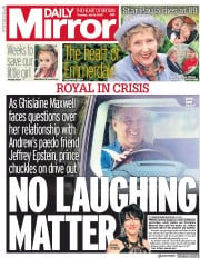 Daily Mirror () Newspaper Front Page for 16 July 2020