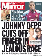 Daily Mirror () Newspaper Front Page for 16 August 2016