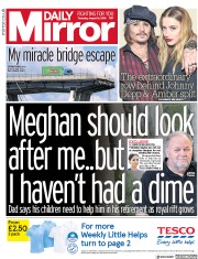 Daily Mirror () Newspaper Front Page for 16 August 2018