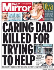 Daily Mirror () Newspaper Front Page for 16 August 2019