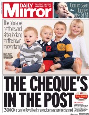 Daily Mirror () Newspaper Front Page for 17 October 2017