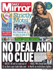 Daily Mirror () Newspaper Front Page for 17 October 2020