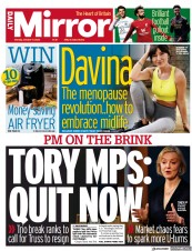 Daily Mirror () Newspaper Front Page for 17 October 2022