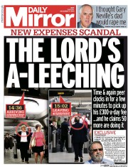 Daily Mirror () Newspaper Front Page for 17 December 2013