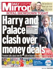 Daily Mirror () Newspaper Front Page for 17 January 2020