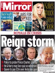 Daily Mirror () Newspaper Front Page for 17 February 2022