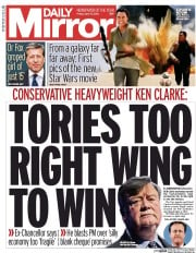 Daily Mirror () Newspaper Front Page for 17 April 2015