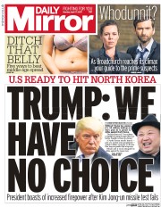 Daily Mirror () Newspaper Front Page for 17 April 2017