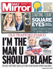 Daily Mirror () Newspaper Front Page for 17 May 2016