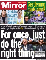 Daily Mirror () Newspaper Front Page for 17 May 2022