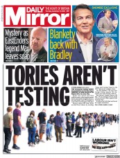 Daily Mirror () Newspaper Front Page for 17 September 2020