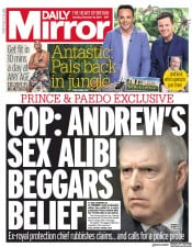 Daily Mirror () Newspaper Front Page for 18 November 2019