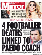 Daily Mirror () Newspaper Front Page for 18 January 2018