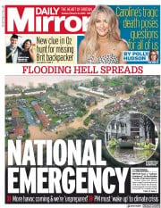 Daily Mirror () Newspaper Front Page for 18 February 2020