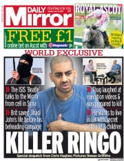 Daily Mirror () Newspaper Front Page for 18 June 2019