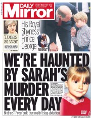 Daily Mirror () Newspaper Front Page for 18 July 2017