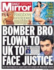 Daily Mirror () Newspaper Front Page for 18 July 2019