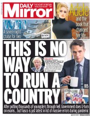 Daily Mirror () Newspaper Front Page for 18 August 2020