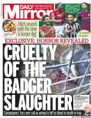 Daily Mirror () Newspaper Front Page for 18 September 2017