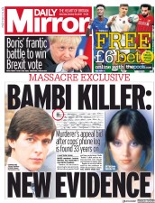 Daily Mirror () Newspaper Front Page for 19 October 2019