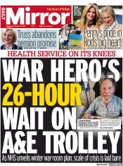 Daily Mirror () Newspaper Front Page for 19 October 2022