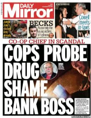 Daily Mirror () Newspaper Front Page for 19 November 2013