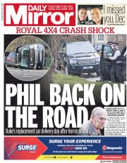 Daily Mirror () Newspaper Front Page for 19 January 2019