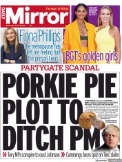 Daily Mirror () Newspaper Front Page for 19 January 2022