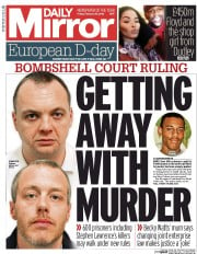 Daily Mirror () Newspaper Front Page for 19 February 2016