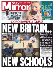 Daily Mirror () Newspaper Front Page for 19 May 2020