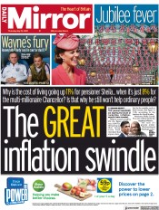 Daily Mirror () Newspaper Front Page for 19 May 2022