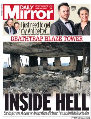 Daily Mirror () Newspaper Front Page for 19 June 2017
