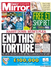 Daily Mirror () Newspaper Front Page for 19 August 2020