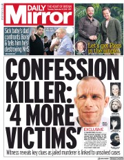 Daily Mirror () Newspaper Front Page for 19 September 2019