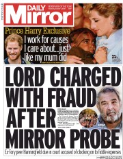 Daily Mirror () Newspaper Front Page for 1 October 2015