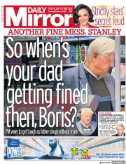Daily Mirror () Newspaper Front Page for 1 October 2020