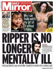 Daily Mirror () Newspaper Front Page for 1 December 2015