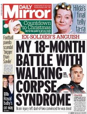 Daily Mirror () Newspaper Front Page for 1 December 2016
