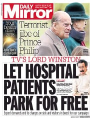 Daily Mirror () Newspaper Front Page for 1 January 2018