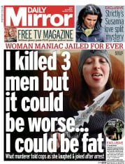 Daily Mirror () Newspaper Front Page for 1 March 2014