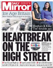Daily Mirror () Newspaper Front Page for 1 March 2018
