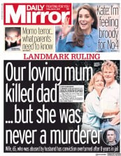 Daily Mirror () Newspaper Front Page for 1 March 2019