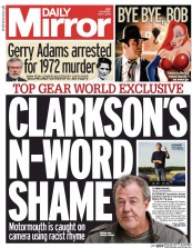 Daily Mirror () Newspaper Front Page for 1 May 2014
