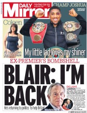 Daily Mirror () Newspaper Front Page for 1 May 2017
