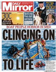Daily Mirror () Newspaper Front Page for 1 June 2015