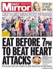 Daily Mirror () Newspaper Front Page for 1 September 2016