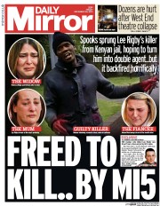 Daily Mirror () Newspaper Front Page for 20 December 2013